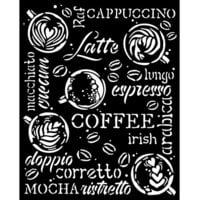 Stamperia - Coffee And Chocolate Collection - Stencils - Cappuccino