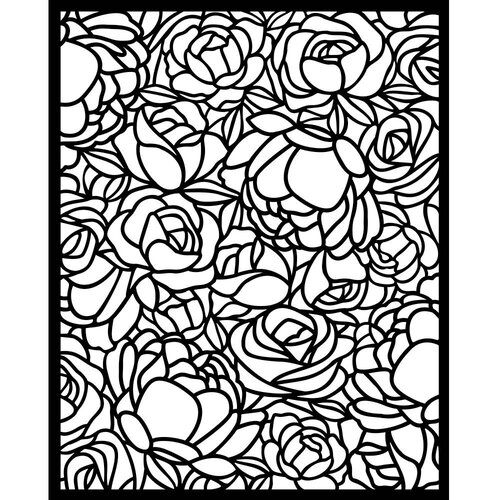 Stamperia - Romance Forever Collection - Stencils - Rose Pattern