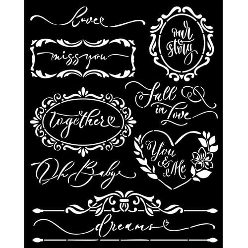 Stamperia - Romance Forever Collection - Stencils - Plates