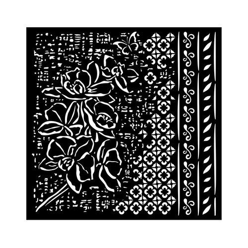 Stamperia - Orchids And Cats Collection - Stencils - Orchid Pattern
