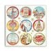 Stamperia - Christmas Patchwork Collection - 12 x 12 Double Sided Paper - Rounds