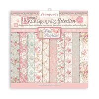 Stamperia - Rose Parfum Collection - 12 x 12 Paper Pad - Backgrounds