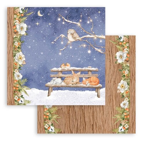 Stamperia Rice Paper Sheet A4-Family Garlands, Winter Valley