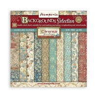 Stamperia - Christmas Greetings Collection - 8 x 8 Paper Pad - Backgrounds