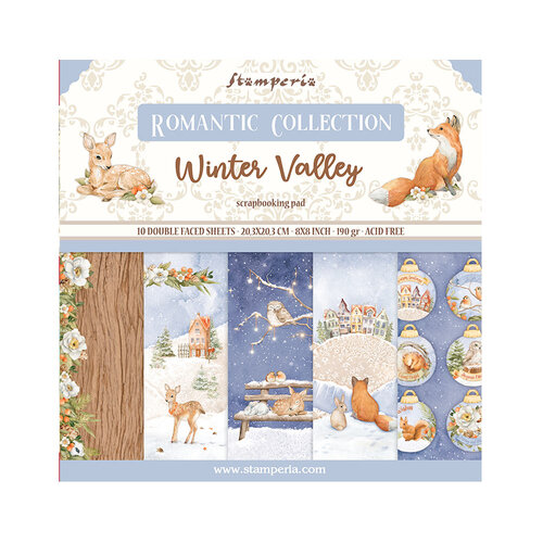 Stamperia - Winter Valley Collection - 8 x 8 Paper Pad