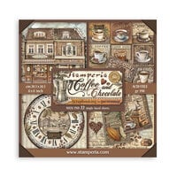 Stamperia - Coffee And Chocolate Collection - 8 x 8 Paper Pad - Single Sided