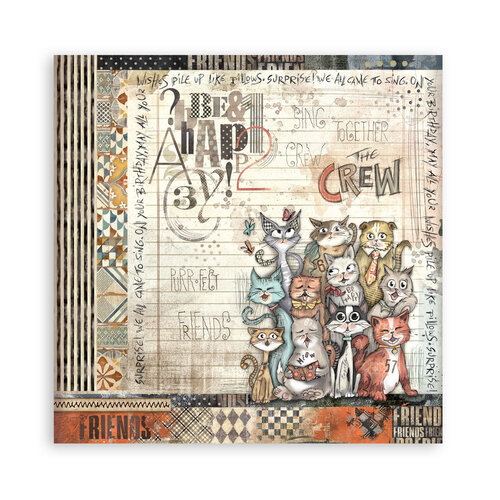 Stamperia - Furry Friends Collection - 8 x 8 Paper Pad - Single