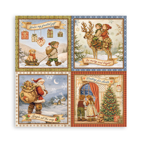 Stamperia - Silent Night Collection - 8 x 8 Paper Pad - Single Face