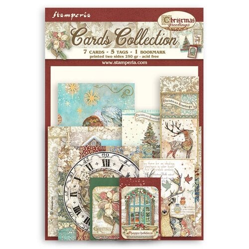 Stamperia - Christmas Greetings Collection - 12 x 12 Paper Pad - Backgrounds