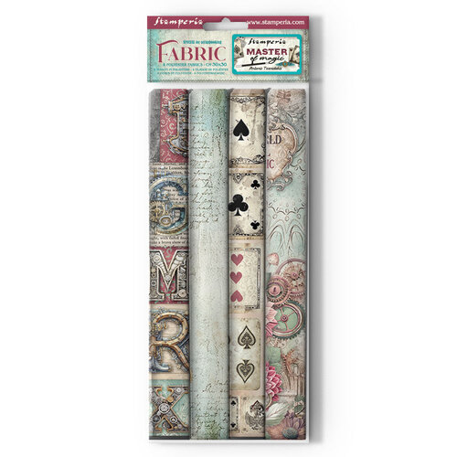 Stamperia - Master Of Magic Collection - Fabric Sheets - 4 Pack