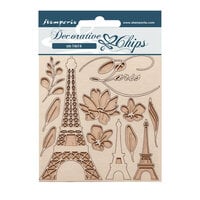 Stamperia - Create Happiness Oh La La Collection - Decorative Chips - Tour Eiffel
