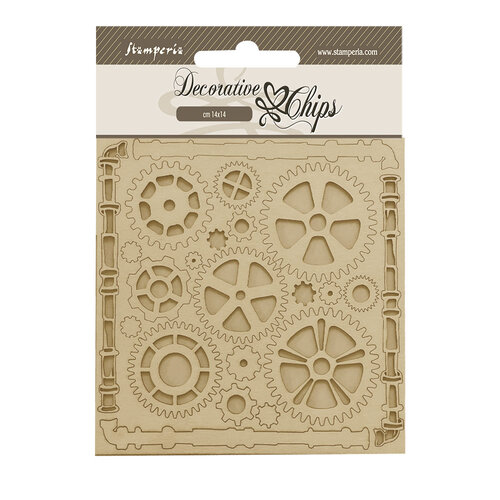 Stamperia - Songs Of The Sea Collection - Decorative Chips- Pipes and Mechanisms