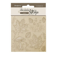 Stamperia - Woodland Collection - Decorative Chips - Mushrooms And Leaves