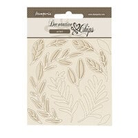 image of Stamperia - Secret Diary Collection - Decorative Chips - Leaves Pattern