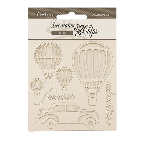 Stamperia - Timeless Collection - Decorative Chips - Air Balloons