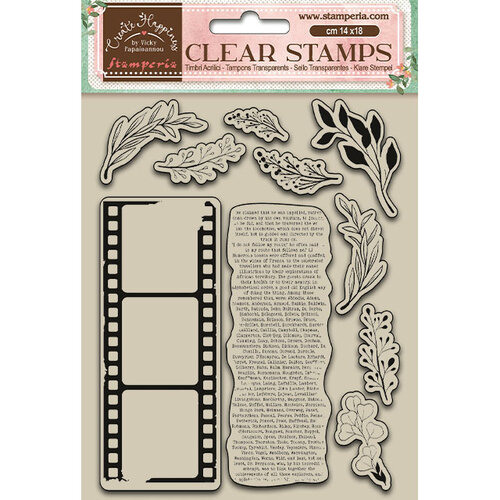 Stamperia Create Happiness 2 Clear Stamps Leaves & Movie Film
