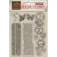 Stamperia - Welcome Home Collection - Create Happiness - Clear Acrylic Stamps - Clocks