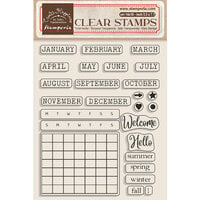 Stamperia - Create Happiness Christmas Plus Collection - Acrylic Stamps - Monthly Calendar
