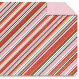 Scrapworks - Valentine's Day Collection - 12x12 Double Sided Paper - Love In Bloom - Stripe, CLEARANCE
