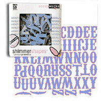 Scrapworks - Shimmer Shapes - Chipboard Letters - Carnival Blue, CLEARANCE