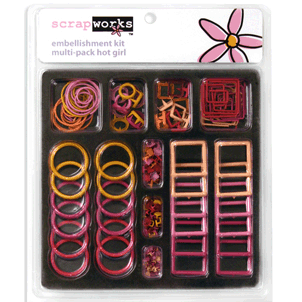 Scrapworks Embellishment Kits - Hot Girl, CLEARANCE