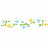 Sizzix - Sizzlits Decorative Strip Die - Die Cutting Template - Flowers and Stems, CLEARANCE