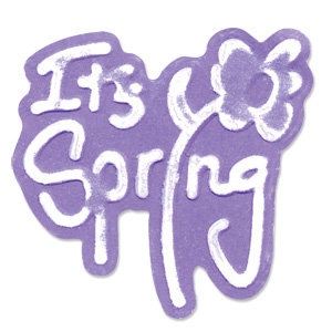 Sizzix - Embosslits Die - Die Cutting Template - Phrase - It's Spring, CLEARANCE