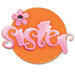Sizzix - Sizzlits Die - Die Cutting Template - Small - Phrase - Sister