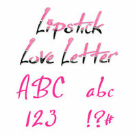 Sizzix - Sizzlits Die - Die Cutting Template - Alphabet Set - 35 Small Dies - Lipstick Love Letters, CLEARANCE