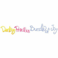 Sizzix - Sizzlits Decorative Strip Die - Die Cutting Template - Phrase - Darling Precious and Bundle of Joy, CLEARANCE