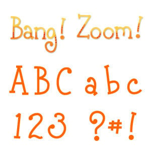 Sizzix - Sizzlits Die - Die Cutting Template - Alphabet Set - 12 Medium Dies - Bang! Zoom!, CLEARANCE