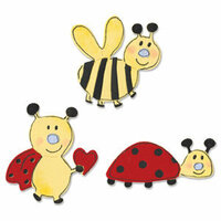 Sizzix - Sizzlits Die - Die Cutting Template - 3 Pack - Small - Love Bugs Set, CLEARANCE
