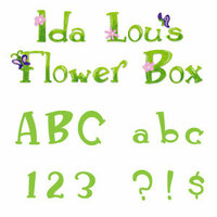 Sizzix - Sizzlits Die - Die Cutting Template - Alphabet Set - 12 Medium Dies - Ida Lou's Flower Box, CLEARANCE