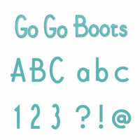 Sizzix - Sizzlits Die - Die Cutting Template - Alphabet Set - 12 Medium Dies - Go Go Boots