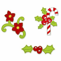 Sizzix - Sizzlits Die - Christmas Collection - Die Cutting Template - 3 Pack Small - Christmas Set 6, CLEARANCE