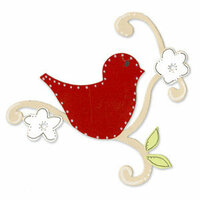 Sizzix - Bigz Die - Christmas Collection - Die Cutting Template - Bird with Vine, CLEARANCE