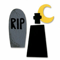 Sizzix - Sizzlits Die - Die Cutting Template - 3 Pack - Small - Halloween - Graveyard Set, CLEARANCE