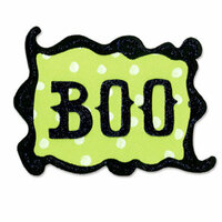 Sizzix - Originals Die - Die Cutting Template - Large - Halloween - Boo Phrase with Frame, CLEARANCE