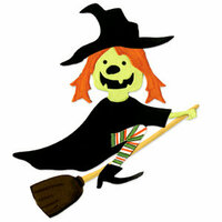 Sizzix - Bigz Die - Die Cutting Template - Halloween - Witch with Broom, CLEARANCE