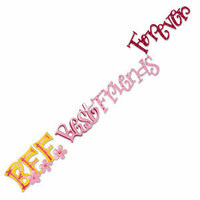 Sizzix - Sizzlits Decorative Strip Die - Die Cutting Template - Best Friends Forever Phrase, CLEARANCE