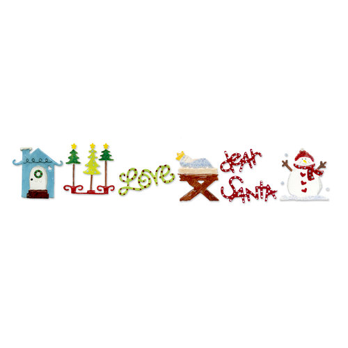Sizzix - Sizzlits Decorative Strip Die - Die Cutting Template - Christmas Advent Calendar 3, CLEARANCE