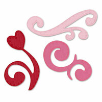 Sizzix - True Love Collection - Sizzlets Die - Die Cutting Template - 3 Pack - Medium - Fancy Flourishes Set