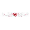 Sizzix - True Love Collection - Sizzlets Decorative Strip Die - Die Cutting Template - Lace Heart with Flourishes, CLEARANCE