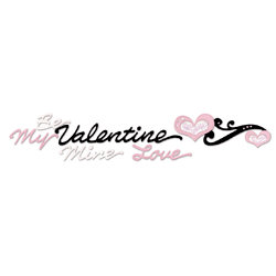 Sizzix - True Love Collection - Sizzlets Decorative Strip Die - Die Cutting Template - Valentine Phrases with Hearts, CLEARANCE
