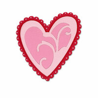 Sizzix - True Love Collection - Originals Die - Die Cutting Template - Ornamental Heart, CLEARANCE