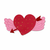 Sizzix - True Love Collection - Originals Die - Die Cutting Template - Heart Wing and Arrow, CLEARANCE