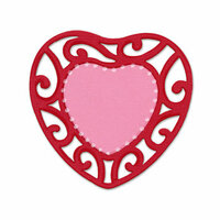 Sizzix - True Love Collection - Bigz Die - Die Cutting Template - Lace Heart Frame