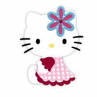 Sizzix - Bigz Die - Hello Kitty Collection - Die Cutting Template - Hello Kitty with Flower
