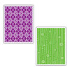 Sizzix - Textured Impressions - Embossing Folders - Argyle and Lines and Circles Set