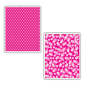 Sizzix - Textured Impressions - Embossing Folders - Dots and Flowers Set